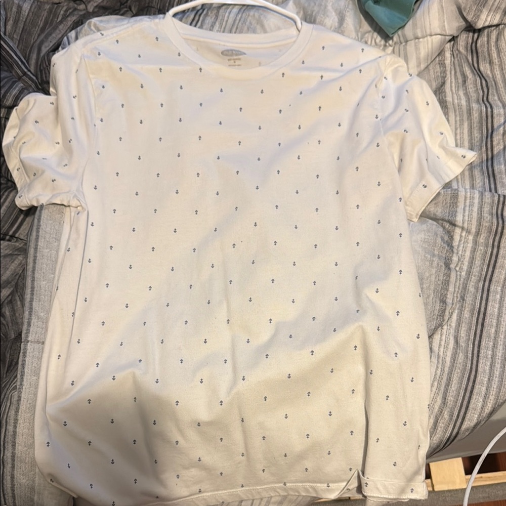 Kids White Patterned T-Shirt